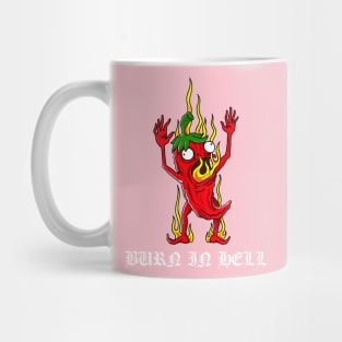 Burn In Hell Flame Chili Pepper Mug